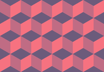Isometric cube shape pattern in sunset colors.