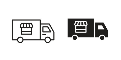 Food truck icon vector, Symbol, logo illustrations