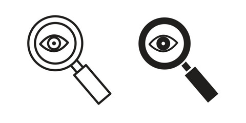 Investigation icon pack. Flat Vector Icon Design Element.