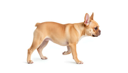 Fototapeta premium French Bulldog standing on white background 