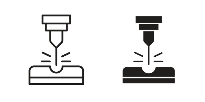 Laser machine icon vector, Symbol, logo illustrations