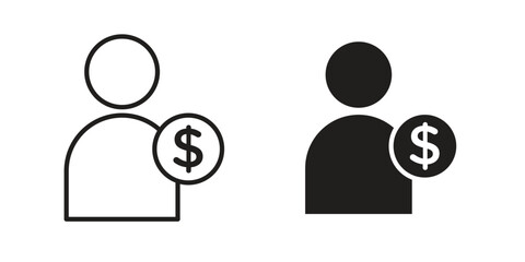 Obraz premium Personal loan icon pack. Flat Vector Icon Design Element.