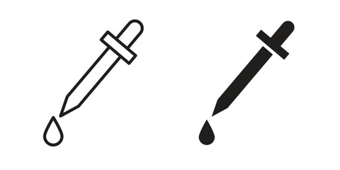 Pipette icon pack. Flat Vector Icon Design Element.
