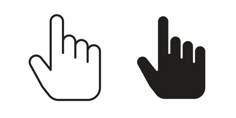 Fototapeta premium Pointing hand icon pack. Flat Vector Icon Design Element.