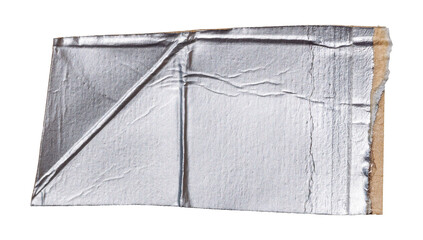 Piece of cardboard covered silver foil and polyethylene, structure of aseptic beverage packaging