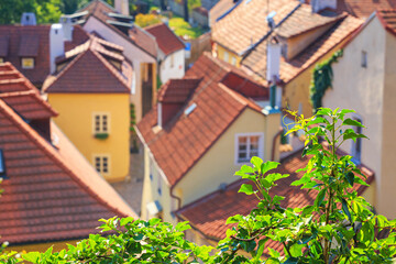Cityscape - view of the roofs of the houses of the Novy Svet ancient quarter in the Hradcany...