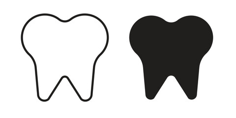 Tooth icon pack. Flat Vector Icon Design Element.