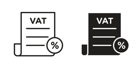 Value added tax VAT icon pack. Flat Vector Icon Design Element.