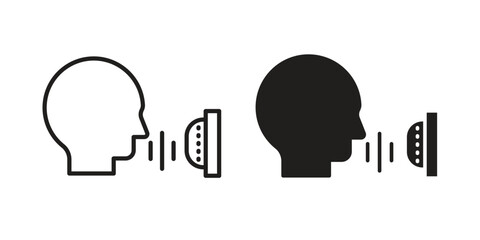 Voice control icon pack. Flat Vector Icon Design Element.