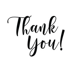 Thank You handwritten inscription. Hand drawn lettering. Thank You calligraphy. Thank you text. Vector illustration.