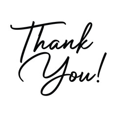Thank You handwritten inscription. Hand drawn lettering. Thank You calligraphy. Thank you text. Vector illustration.