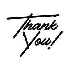 Thank You handwritten inscription. Hand drawn lettering. Thank You calligraphy. Thank you text. Vector illustration.