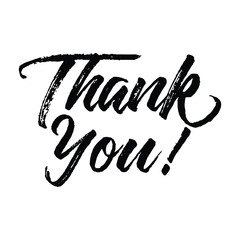 Thank You handwritten inscription. Hand drawn lettering. Thank You calligraphy. Thank you text. Vector illustration.