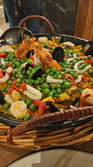 photo of a plate of paella in pucon in chile