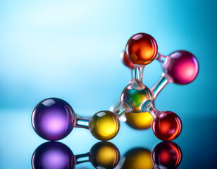 Molecular Model Illustration Representing Chemical and Biological Structures