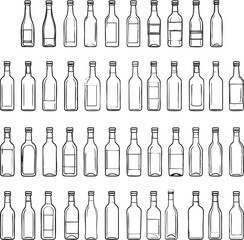 wine bottle and glass