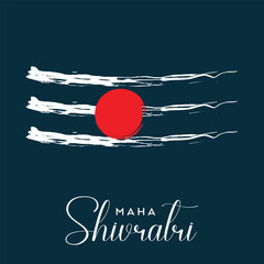 Maha shivratri text design. Maha shivratri letter, om namah shivaye and trishul