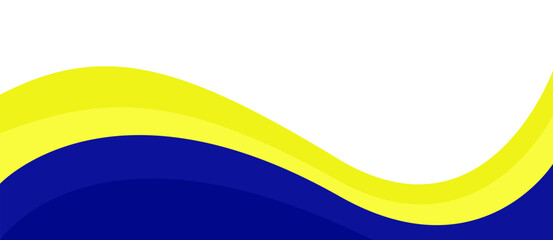 Blue Yellow Header Footer Banner. Business Frame Border Abstract Transparent. Vector Design