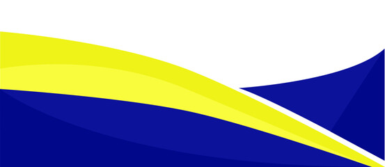 Blue Yellow Header Footer Banner. Business Frame Border Abstract Transparent. Vector Design