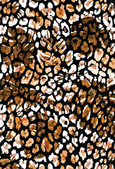 Leaves textured leopard pattern animal skin
