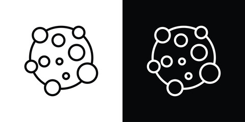 Cancer icon in trendy stroke thin linear style.