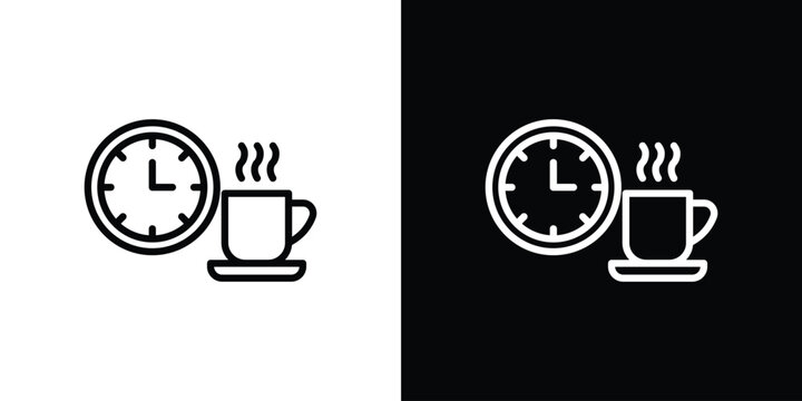 Break icon in trendy stroke thin linear style.