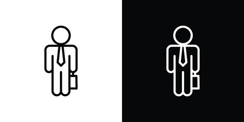 Going to work icon in trendy stroke thin linear style.