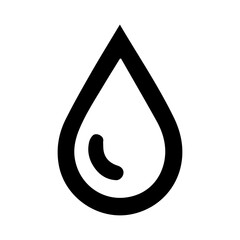 drop water icon line vector illustration isolated on white