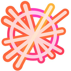 Abstract Radial Explosion Graphic