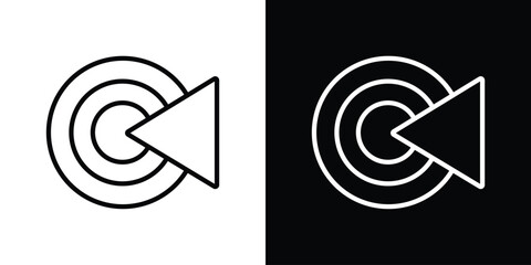 Livestream icon in trendy stroke thin linear style.