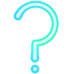 Glowing Neon Question