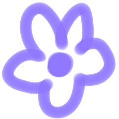 Purple Flower Illustration 
