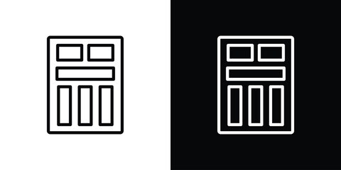 Mood board icon in trendy stroke thin linear style.