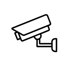 cctv camera lne icon vector illustration isolated on white 