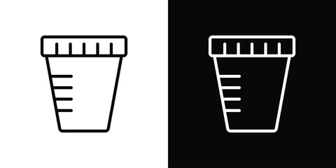 Urine test icon in trendy stroke thin linear style. © Win