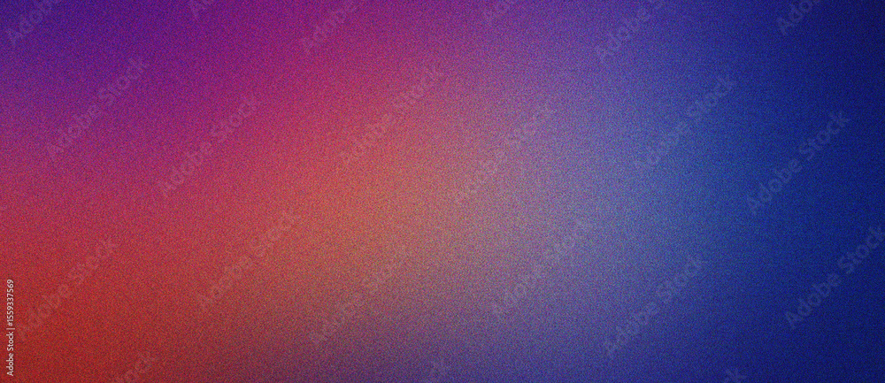 Wall mural blue, brown and indigo gradient soft noise texture background with faded grain effect and blurred ov