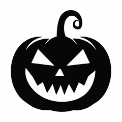 Halloween Jack O Lantern Pumpkin Isolated on White Background