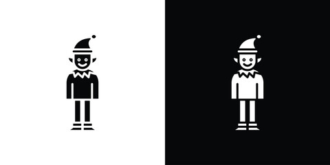 Elf icon in trendy stroke thin linear style.