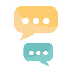 Online Conversation or Messaging Vector Icon.