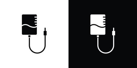 Intravenous icon in trendy stroke thin linear style.