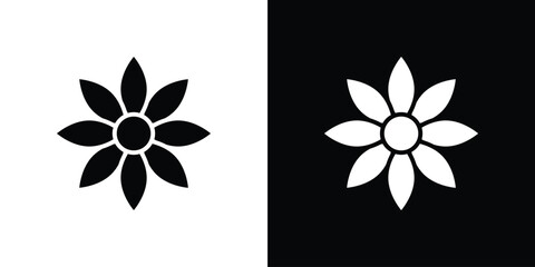 Magnolia icon in trendy stroke thin linear style.