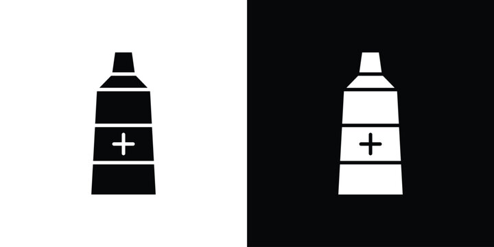 Ointment icon in trendy stroke thin linear style.