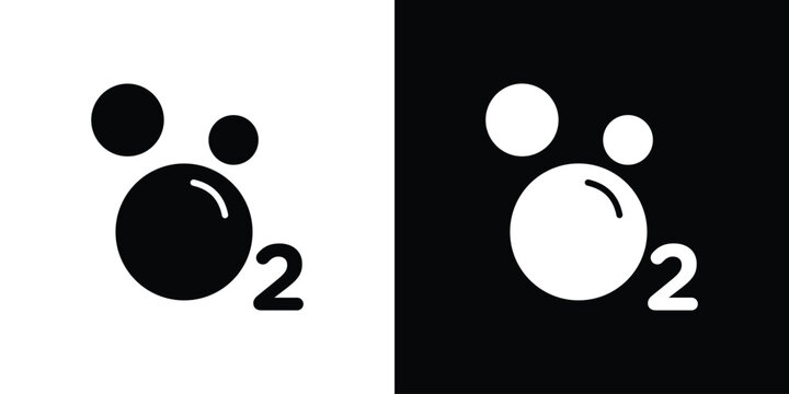 Oxygen O2 icon vector, Symbol, logo illustrations