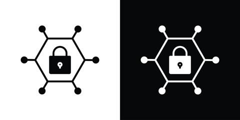 Private network icon in trendy stroke thin linear style.