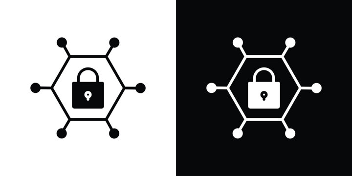 Private network icon in trendy stroke thin linear style.