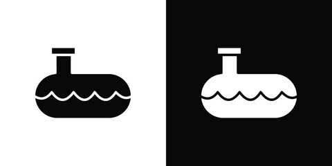 Sewerage tank icon in trendy stroke thin linear style.