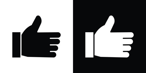 Thumb up icon in trendy stroke thin linear style.