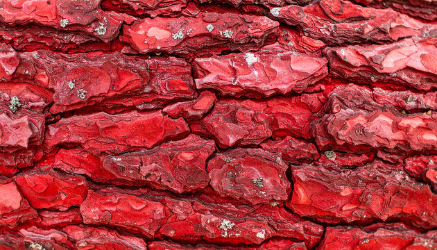 Close up pattern of a red tree bark texture background; unique and unusual wood grain