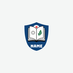 3858 educational logo school college university learning institute book academy organization