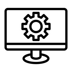 computer line icon